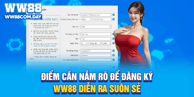 Điểm cần nắm rõ để đăng ký WW88 diễn ra suôn sẻ